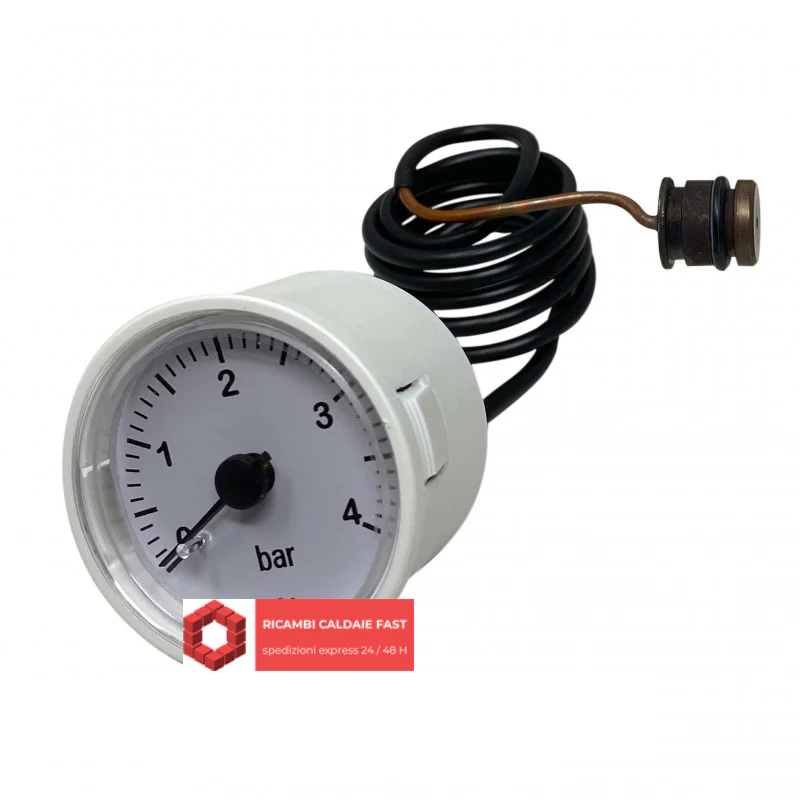 Idrometro Manometro caldaia Lamborghini 39846290 E, He, Inox, Ixinox, Silver, Venus