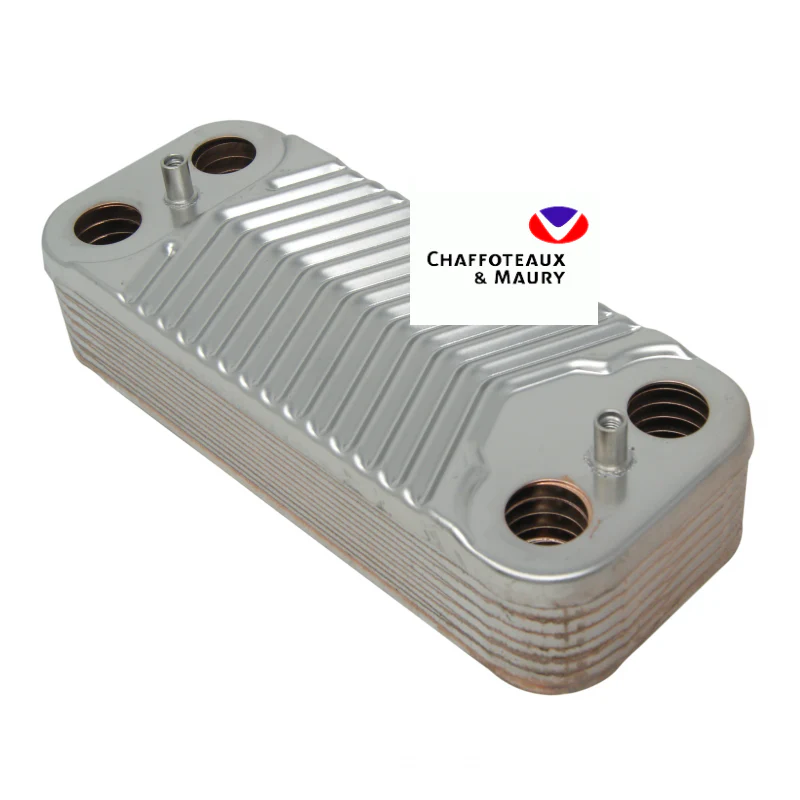 Scambiatore sanitario 14 piastre per Chaffoteaux Aludra, Calydra, Compy MX2, Elexia Comfort, Maya, Mira, Niagara 61302409-01