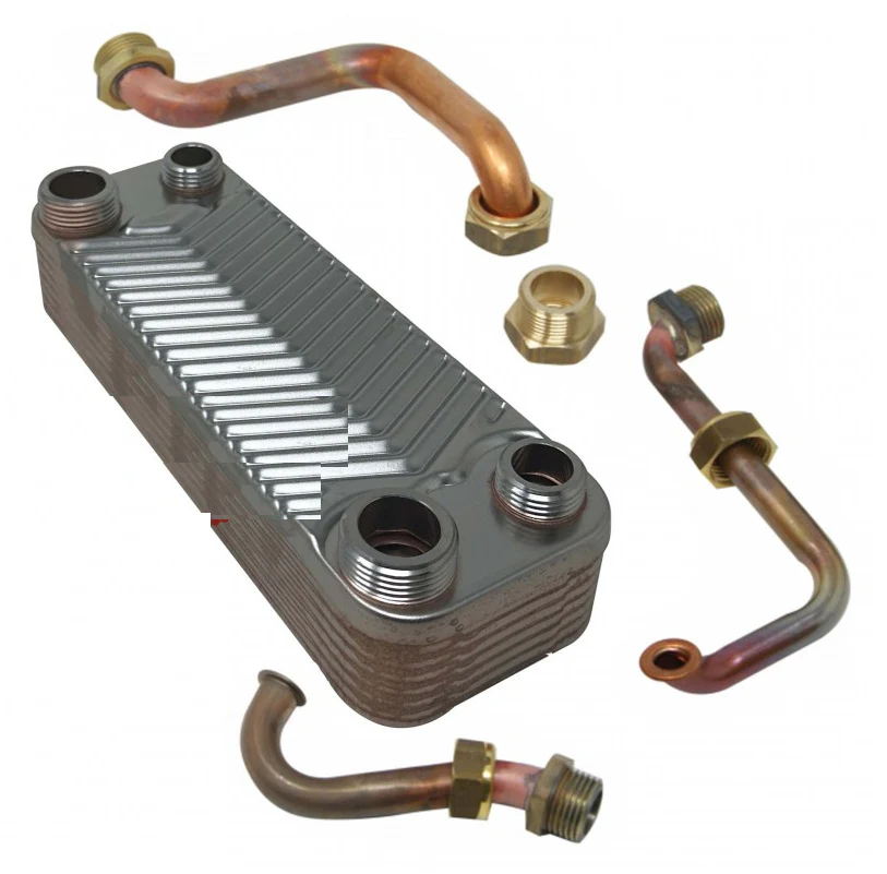 Scambiatore Sanitario Secondario 14 Piastre Caldaia Vaillant 0020073793 Con Kit