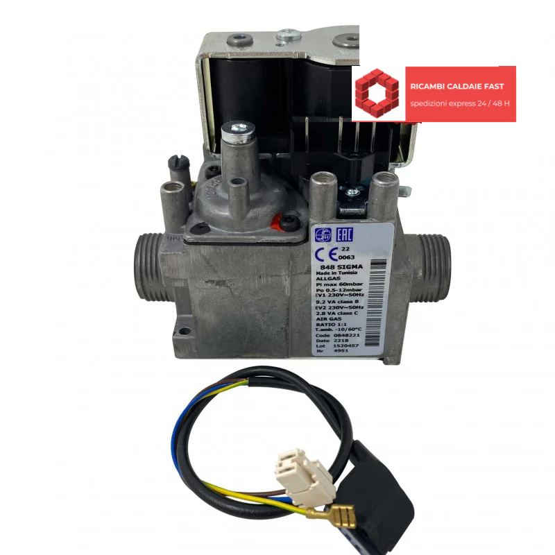 Valvola gas SIT 848221 caldaia Chaffoteaux 60002799-02 ex 60002799-01 Pigma Advance
