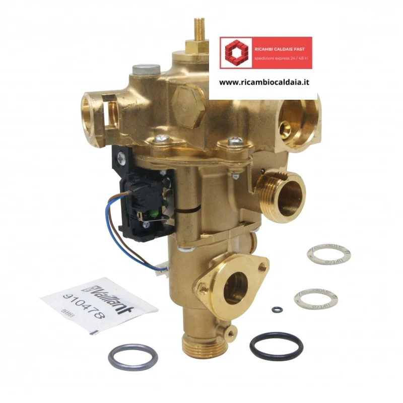 Valvola deviatrice tre vie Vaillant 011289 VMW 180, VMW 182, VMW 240, VMW 242, VMW 280, VMW 282